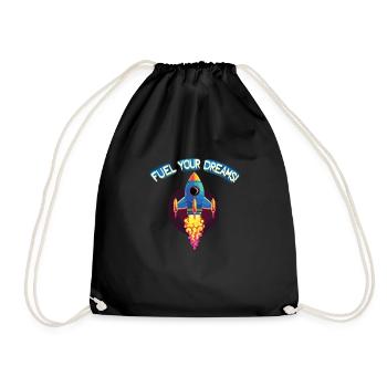 Rocket - Drawstring Bag - black - Front