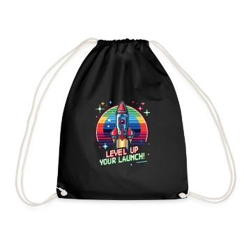 Rocket - Drawstring Bag - black - Front
