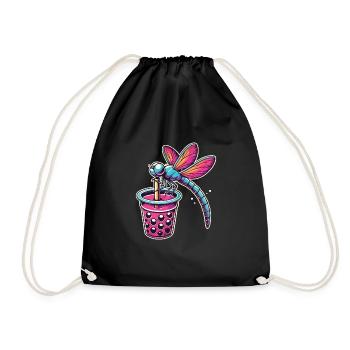 Bubble Tea - Drawstring Bag - black - Front