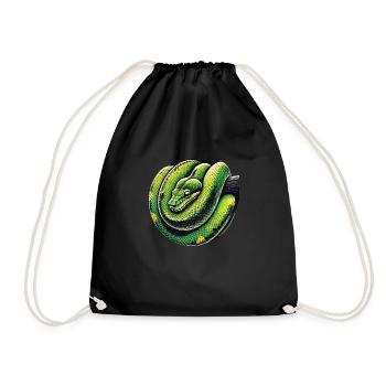 Snake - Drawstring Bag - black - Front