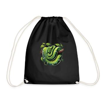 Snake - Drawstring Bag - black - Front
