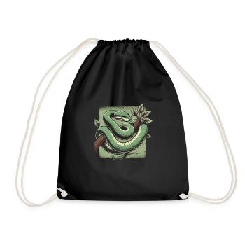 Snake - Drawstring Bag - black - Front