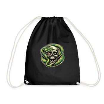 Snake - Drawstring Bag - black - Front
