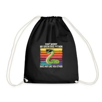 Snake - Drawstring Bag - black - Front