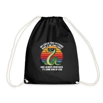 Snake - Drawstring Bag - black - Front