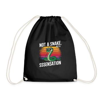 Snake - Drawstring Bag - black - Front