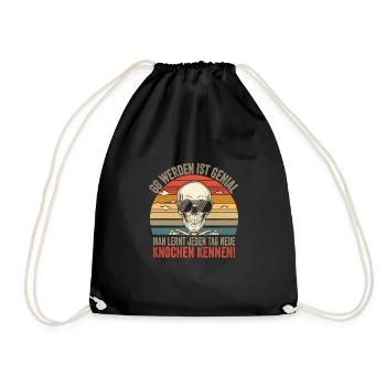 68th Birthday - Drawstring Bag - black - Front