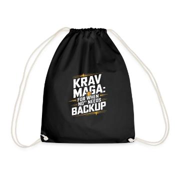 Krav Maga - Drawstring Bag - black - Front