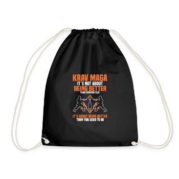 Krav Maga - Turnbeutel - Schwarz - Vorne