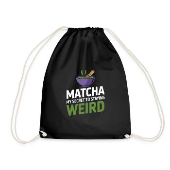 Matcha - Drawstring Bag - black - Front