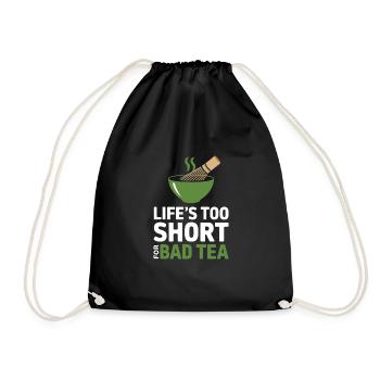 Matcha - Drawstring Bag - black - Front