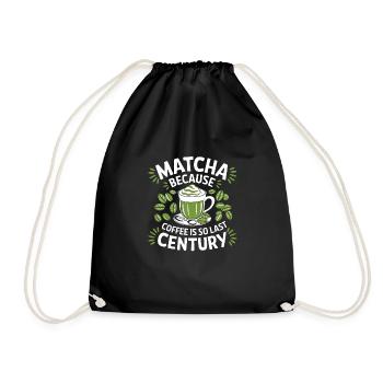 Matcha - Drawstring Bag - black - Front