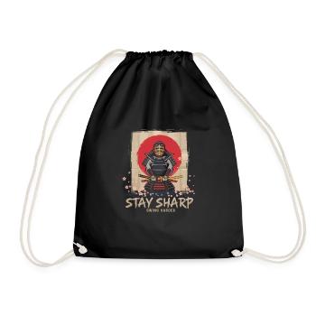 Kendo - Drawstring Bag - black - Front
