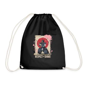 Kendo - Drawstring Bag - black - Front