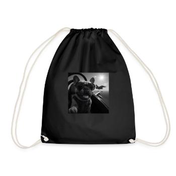 French Bulldog - Turnbeutel - Schwarz - Vorne