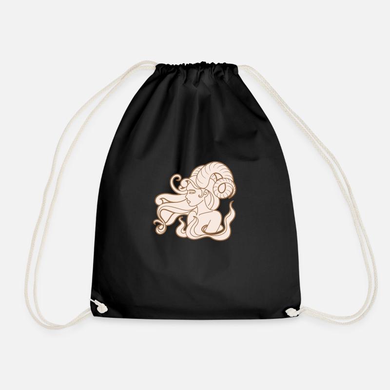 Aries - Drawstring Bag - black