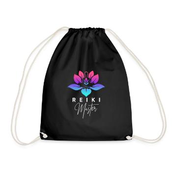 Reiki Meister Energie Therapie Meditation - Turnbeutel - Schwarz - Vorne