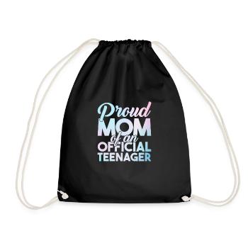 Official Teenage Mother Proud Teenage Mother - Drawstring Bag - black - Front