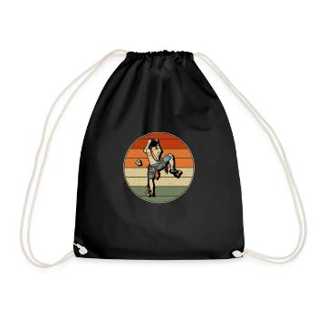 Rock Climbing Indoor Retro Mountaineers - Drawstring Bag - black - Front