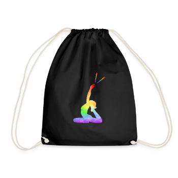 Rhythmische Sportgymnastik Keulen RSG Geschenkidee - Turnbeutel - Schwarz - Vorne