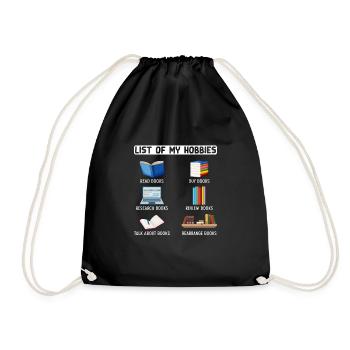 Drôle d’amateur de livres Humor Lire le ver de bibliothèque - Sac de sport léger - noir - Devant