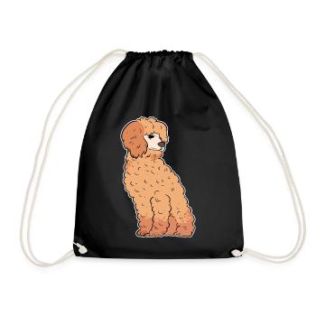 Caniche - Sac de sport léger - noir - Devant