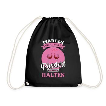 Mädels Egal Was Passiert Pegel Halten - Sac de sport léger - noir - Devant