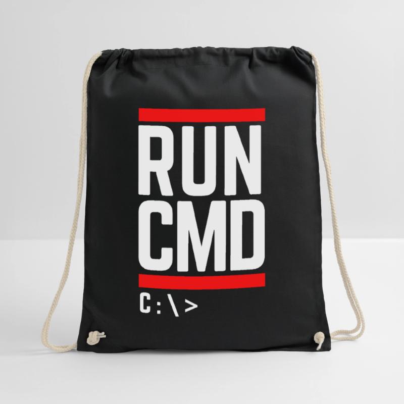 Run CMD Lustiger Spruch Informatik Nerd Code Turnbeutel