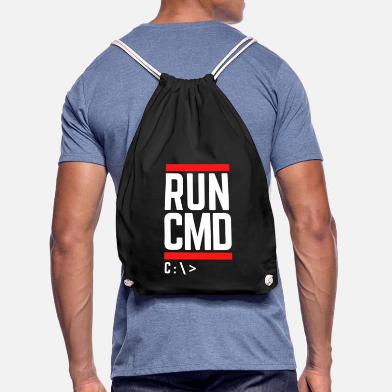 Run CMD Lustiger Spruch Informatik Nerd Code Turnbeutel