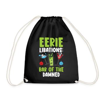 Scary drinks: Bar of the damn Halloween - Drawstring Bag - black - Front