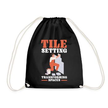 Carreleur Profession Carrelage Couche De Sol Carrelage - Sac de sport léger - noir - Devant