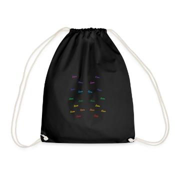 Love Rainbow Colors - Turnbeutel - Schwarz - Vorne