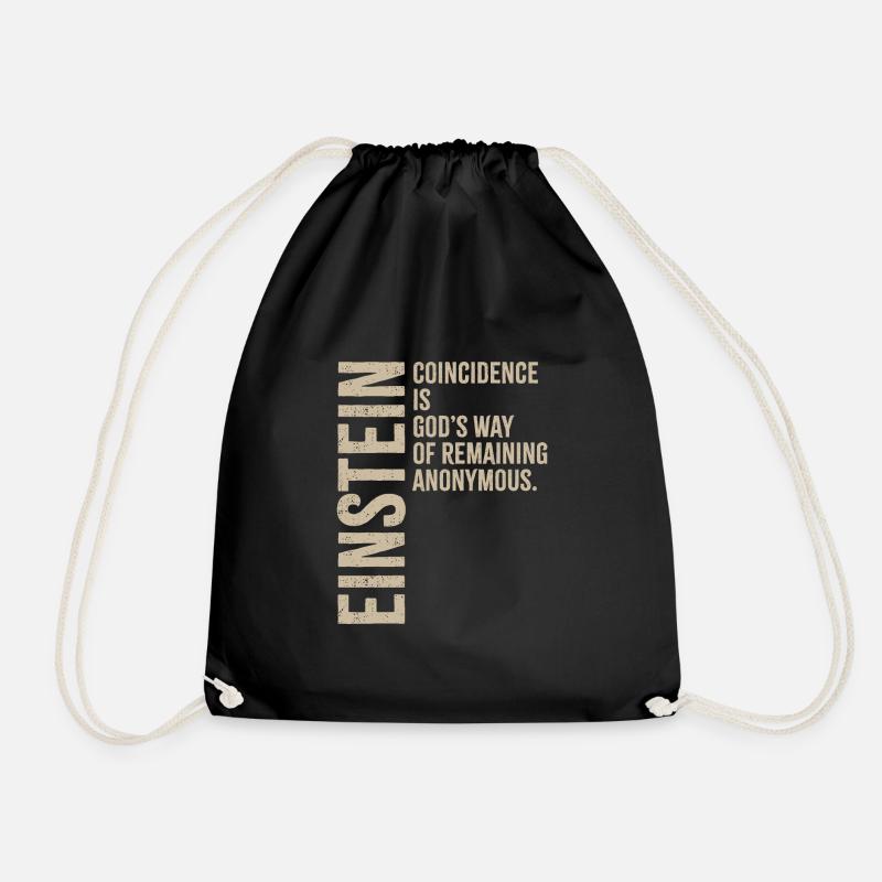 Coincidence - Drawstring Bag - black