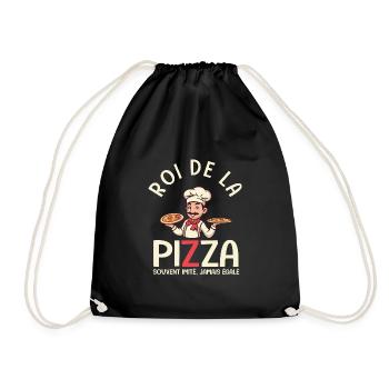 Pizzaiolo roi de la pizza cadreau drole - Sac de sport léger - noir - Devant