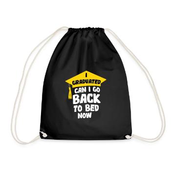 I Graduated Can I Go Back to Bed Now - Sac de sport léger - noir - Devant