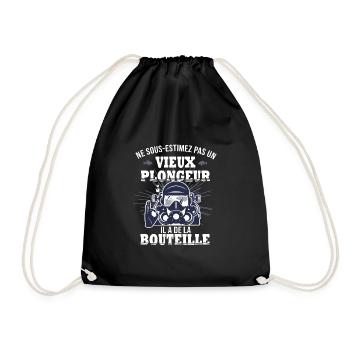Anniversaire plongée un vieux plongeur drôle - Sac de sport léger - noir - Devant