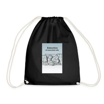 Extraction of essential oils - Drawstring Bag - black - Front