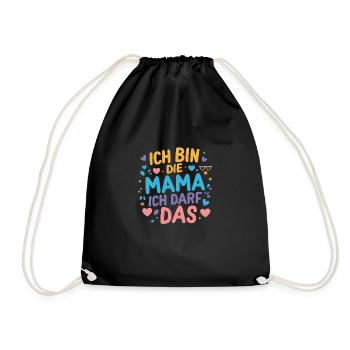 Mama Muttertag Geschenk Beste Mama Baby - Turnbeutel - Schwarz - Vorne