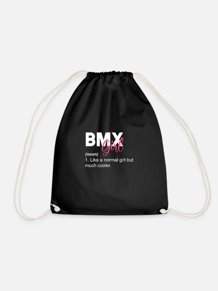 BMX Girl Definition T-Shirt Geschenk - Turnbeutel - Schwarz