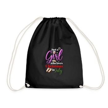 Just A Girl Who Loves Christmas In July - Drawstring Bag - black - Front