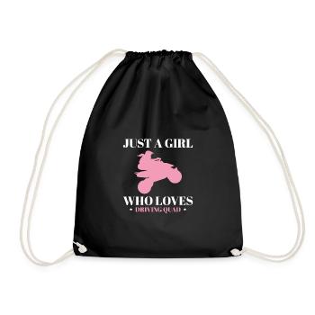 Juste un gilr qui aime conduire un quad - Sac de sport léger - noir - Devant