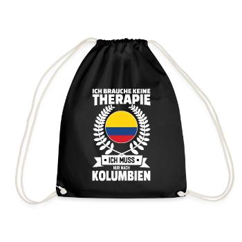 Kolumbien - Turnbeutel - Schwarz - Vorne