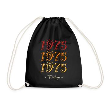 1975 vintage - Drawstring Bag - black - Front
