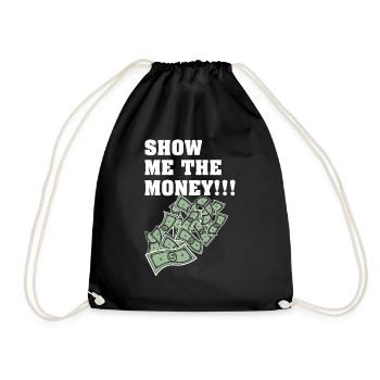 Show Money Design for High-Earning Professionals - Drawstring Bag - black - Front
