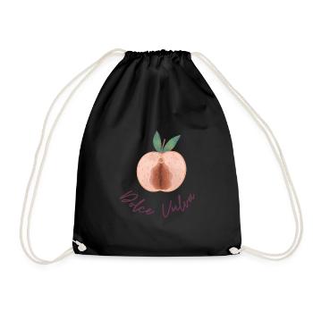 Feminism concerns everyone! Sweet vagina Dolce Vulvar - Drawstring Bag - black - Front