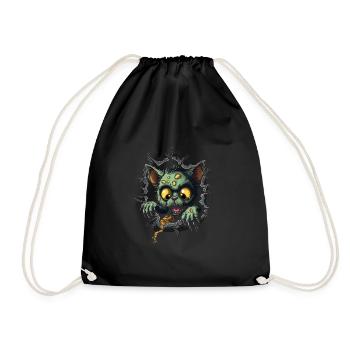 Zombie Halloween Monster Horror Crazy Creature - Drawstring Bag - black - Front
