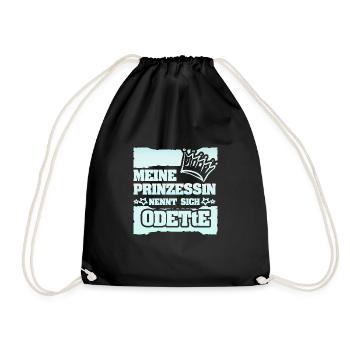 Nom de la fille Odette - Sac de sport léger - noir - Devant