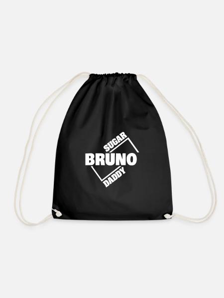 Geschenk für Bruno - Turnbeutel - Schwarz