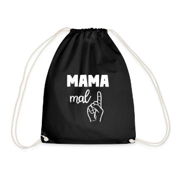 Mama Mal Eins - Turnbeutel - Schwarz - Vorne