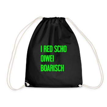 I red scho oiwei boarisch - Drawstring Bag - black - Front